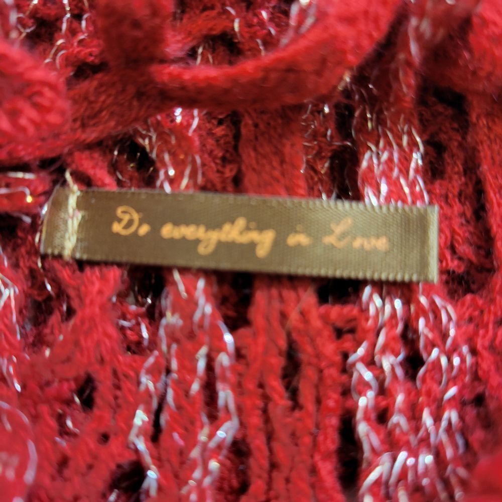 Infinity scarf red/silver - Picture 3 of 4